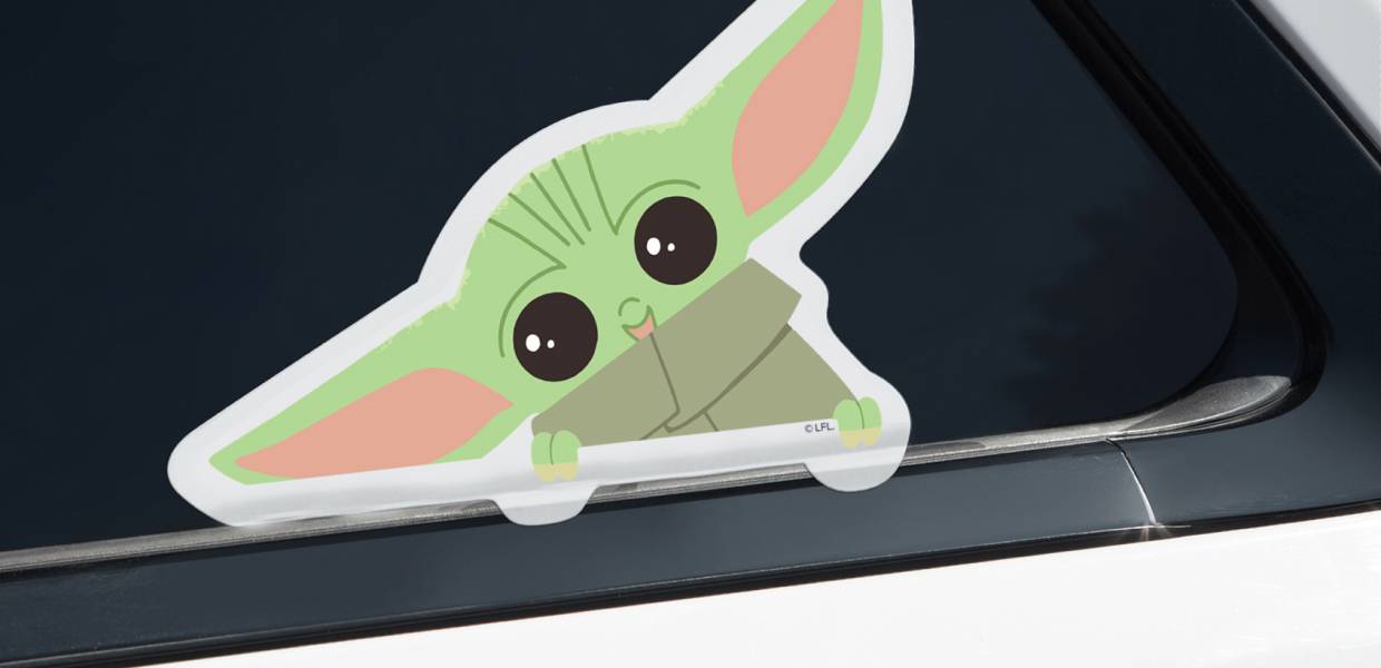 Decal of the character Grogu from Star Wars - Baby Yoda