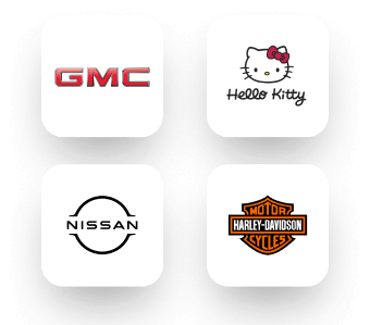 Logos - GMC, Hello Kitty, Nissan, Harley Davidson Motor Cycles